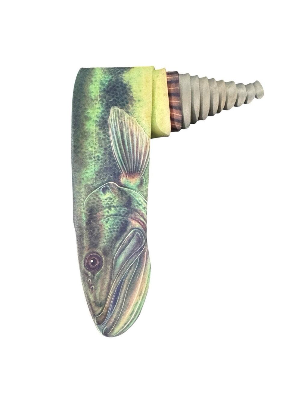 Ralph Marlin Large Mouth Bass 1986 Vintage Novelty Necktie Polyester